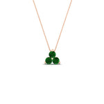 Load image into Gallery viewer, 0.50-carat-emerald-3-stone-pendant-necklace-in-FDPD1129GEMGR-0.48CT-NL-RG
