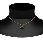 Load image into Gallery viewer, 0.50-carat-emerald-3-stone-pendant-necklace-in-FDPD1129GEMGR-0.48CT-NL-RG

