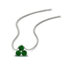 Load image into Gallery viewer, 0.50-carat-emerald-3-stone-pendant-necklace-in-FDPD1129GEMGR-0.48CT-NL-WG