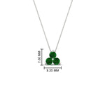 Load image into Gallery viewer, 0.50-carat-emerald-3-stone-pendant-necklace-in-FDPD1129GEMGR-0.48CT-NL-WG
