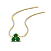 Load image into Gallery viewer, 0.50-carat-emerald-3-stone-pendant-necklace-in-FDPD1129GEMGR-0.48CT-NL-YG