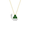 Load image into Gallery viewer, 0.50-carat-emerald-3-stone-pendant-necklace-in-FDPD1129GEMGR-0.48CT-NL-YG