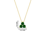 Load image into Gallery viewer, 0.50-carat-emerald-3-stone-pendant-necklace-in-FDPD1129GEMGR-0.48CT-NL-YG
