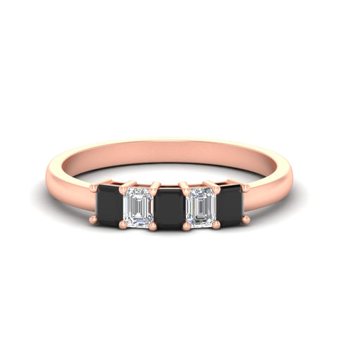 0.50-carat-emerald-cut-five-stone-black-diamond-anniversary-band-in-rose-gold-fdwb8008emblacksleep-0.50ct-nl-rg