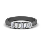 Load image into Gallery viewer, Emerald Cut Five Stone Diamond Anniversary Ring
