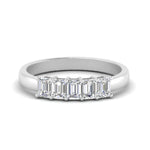 Load image into Gallery viewer, Emerald Cut Five Stone Diamond Anniversary Ring
