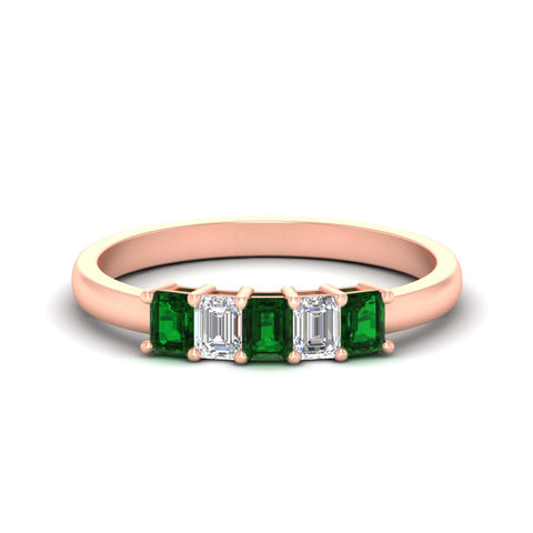 0.50-carat-emerald-cut-five-stone-emerald-anniversary-band-in-rose-gold-fdwb8008emgemgrsleep-0.50ct-nl-rg