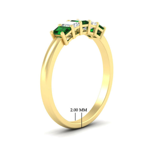 0.50-carat-emerald-cut-five-stone-emerald-anniversary-band-in-yellow-gold-fdwb8008emgemgrangle2-0.50ct-nl-yg-hw