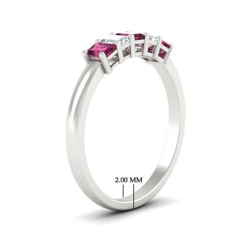 0.50-carat-emerald-cut-five-stone-pink-sapphire-anniversary-band-in-white-gold-fdwb8008emgsadrpiangle2-0.50ct-nl-wg-hw
