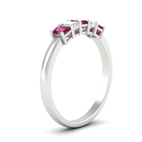 0.50-carat-emerald-cut-five-stone-pink-sapphire-anniversary-band-in-white-gold-fdwb8008emgsadrpiangle2-0.50ct-nl-wg