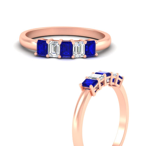 0.50-carat-emerald-cut-five-stone-sapphire-anniversary-band-in-rose-gold-fdwb8008emgsablangle3-0.50ct-nl-rg