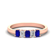 0.50-carat-emerald-cut-five-stone-sapphire-anniversary-band-in-rose-gold-fdwb8008emgsablsleep-0.50ct-nl-rg