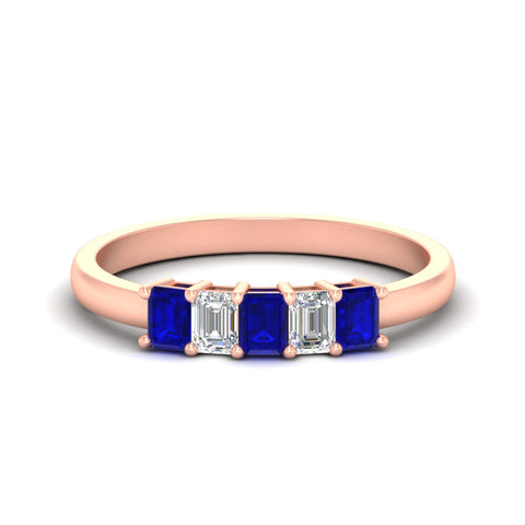 0.50-carat-emerald-cut-five-stone-sapphire-anniversary-band-in-rose-gold-fdwb8008emgsablsleep-0.50ct-nl-rg
