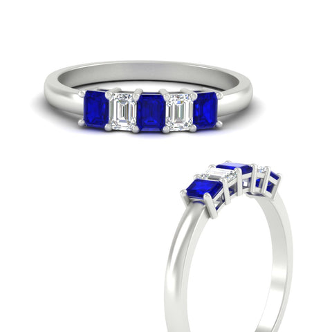 0.50-carat-emerald-cut-five-stone-sapphire-anniversary-band-in-white-gold-fdwb8008emgsablangle3-0.50ct-nl-wg