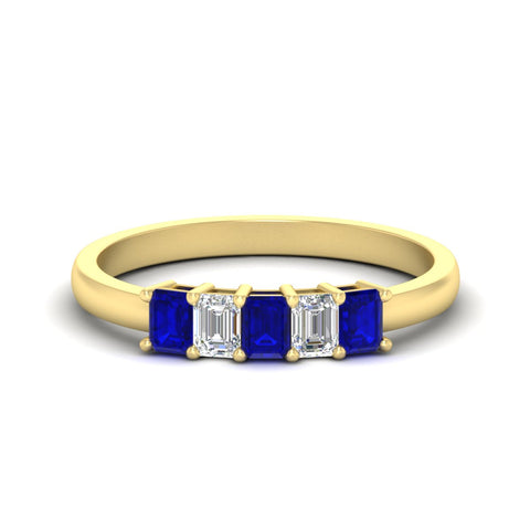 0.50-carat-emerald-cut-five-stone-sapphire-anniversary-band-in-yellow-gold-fdwb8008emgsablsleep-0.50ct-nl-yg
