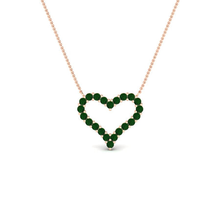 Open Heart Necklace Pendant