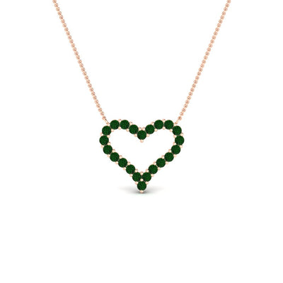 Open Heart Necklace Pendant