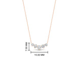 Load image into Gallery viewer, 0.50-carat-five-stone-round-diamond-pendant-necklace-in-FD-PD11130RO-0.50CT-NL-RG
