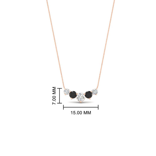 0.50-carat-five-stone-round-diamond-pendant-necklace-with-black-diamond-in-FD-PD11130ROGBLACK-0.50CT-NL-RG