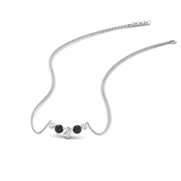 0.50-carat-five-stone-round-diamond-pendant-necklace-with-black-diamond-in-FD-PD11130ROGBLACK-0.50CT-NL-WG