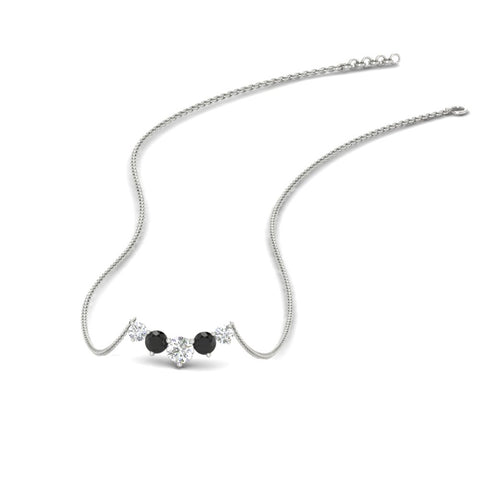0.50-carat-five-stone-round-diamond-pendant-necklace-with-black-diamond-in-FD-PD11130ROGBLACK-0.50CT-NL-WG