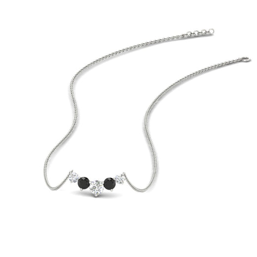 0.50-carat-five-stone-round-diamond-pendant-necklace-with-black-diamond-in-FD-PD11130ROGBLACK-0.50CT-NL-WG