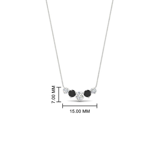 0.50-carat-five-stone-round-diamond-pendant-necklace-with-black-diamond-in-FD-PD11130ROGBLACK-0.50CT-NL-WG