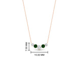 Load image into Gallery viewer, 0.50-carat-five-stone-round-diamond-pendant-necklace-with-emerald-in-FD-PD11130ROGEMGR-0.50CT-NL-RG

