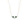 Load image into Gallery viewer, 0.50-carat-five-stone-round-diamond-pendant-necklace-with-emerald-in-FD-PD11130ROGEMGR-0.50CT-NL-RG