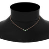 Load image into Gallery viewer, 0.50-carat-five-stone-round-diamond-pendant-necklace-with-emerald-in-FD-PD11130ROGEMGR-0.50CT-NL-RG