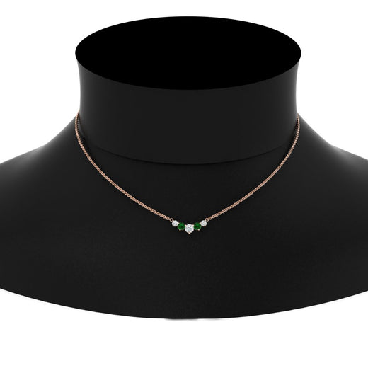 0.50-carat-five-stone-round-diamond-pendant-necklace-with-emerald-in-FD-PD11130ROGEMGR-0.50CT-NL-RG