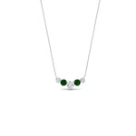 Load image into Gallery viewer, 0.50-carat-five-stone-round-diamond-pendant-necklace-with-emerald-in-FD-PD11130ROGEMGR-0.50CT-NL-WG

