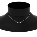 Load image into Gallery viewer, 0.50-carat-five-stone-round-diamond-pendant-necklace-with-emerald-in-FD-PD11130ROGEMGR-0.50CT-NL-WG
