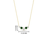 Load image into Gallery viewer, 0.50-carat-five-stone-round-diamond-pendant-necklace-with-emerald-in-FD-PD11130ROGEMGR-0.50CT-NL-YG
