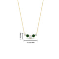 Thumbnail 65 - 0.50-carat-five-stone-round-diamond-pendant-necklace-with-emerald-in-FD-PD11130ROGEMGR-0.50CT-NL-YG