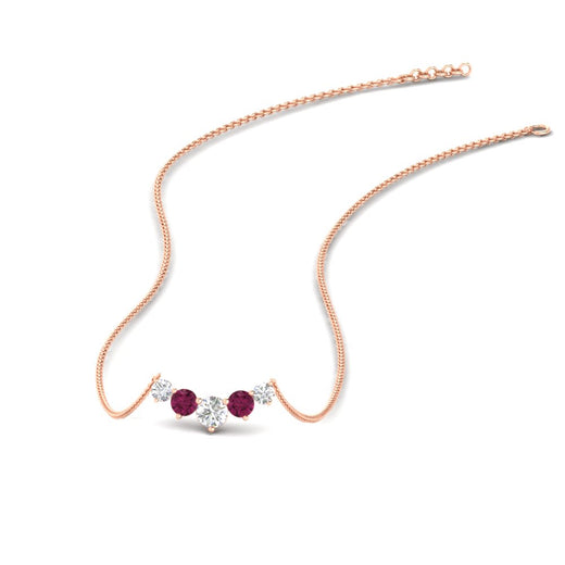 0.50-carat-five-stone-round-diamond-pendant-necklace-with-pink-sapphire-in-FD-PD11130ROGSADRPI-0.50CT-NL-RG