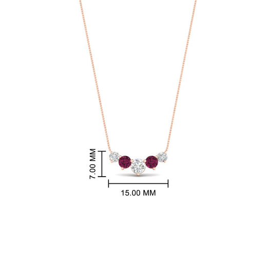 0.50-carat-five-stone-round-diamond-pendant-necklace-with-pink-sapphire-in-FD-PD11130ROGSADRPI-0.50CT-NL-RG