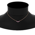 Thumbnail 18 - 0.50-carat-five-stone-round-diamond-pendant-necklace-with-pink-sapphire-in-FD-PD11130ROGSADRPI-0.50CT-NL-RG