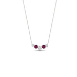 Load image into Gallery viewer, 0.50-carat-five-stone-round-diamond-pendant-necklace-with-pink-sapphire-in-FD-PD11130ROGSADRPI-0.50CT-NL-WG
