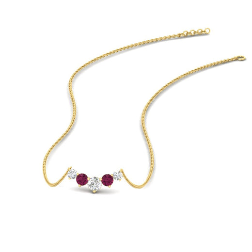 0.50-carat-five-stone-round-diamond-pendant-necklace-with-pink-sapphire-in-FD-PD11130ROGSADRPI-0.50CT-NL-YG