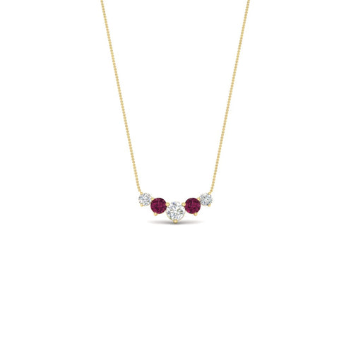 0.50-carat-five-stone-round-diamond-pendant-necklace-with-pink-sapphire-in-FD-PD11130ROGSADRPI-0.50CT-NL-YG