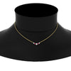 Load image into Gallery viewer, 0.50-carat-five-stone-round-diamond-pendant-necklace-with-pink-sapphire-in-FD-PD11130ROGSADRPI-0.50CT-NL-YG