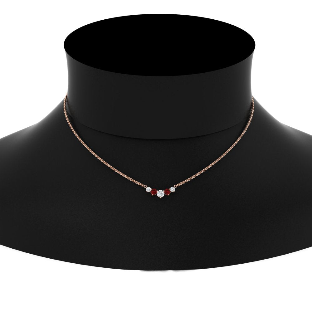 0.50-carat-five-stone-round-diamond-pendant-necklace-with-ruby-in-FD-PD11130ROGRUDR-0.50CT-NL-RG