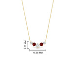 Load image into Gallery viewer, 0.50-carat-five-stone-round-diamond-pendant-necklace-with-ruby-in-FD-PD11130ROGRUDR-0.50CT-NL-YG
