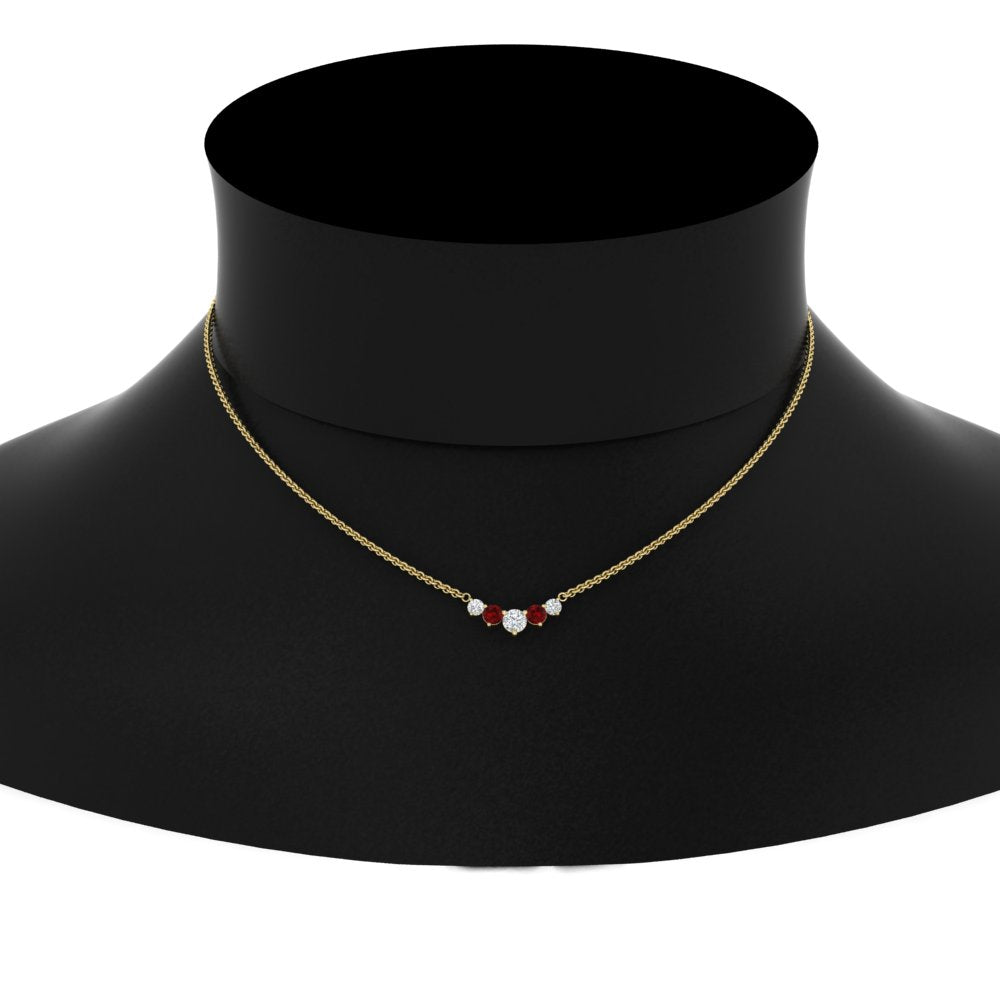 0.50-carat-five-stone-round-diamond-pendant-necklace-with-ruby-in-FD-PD11130ROGRUDR-0.50CT-NL-YG