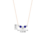 Load image into Gallery viewer, 0.50-carat-five-stone-round-diamond-pendant-necklace-with-sapphire-in-FD-PD11130ROGSABL-0.50CT-NL-RG
