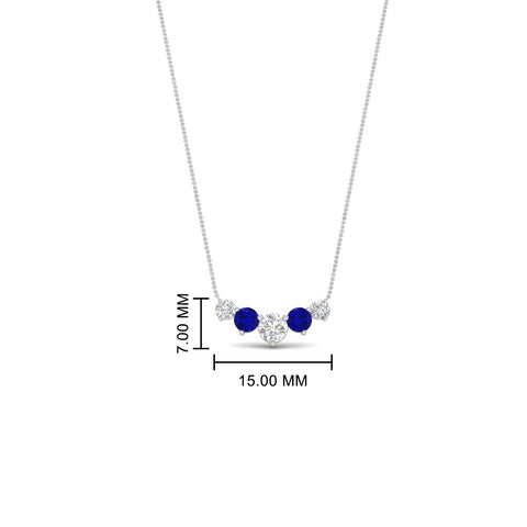 0.50-carat-five-stone-round-diamond-pendant-necklace-with-sapphire-in-FD-PD11130ROGSABL-0.50CT-NL-WG