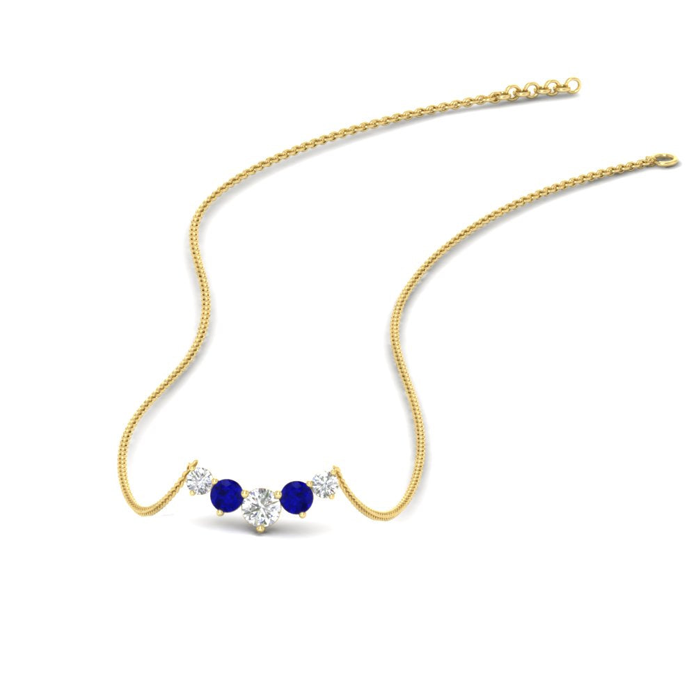 0.50-carat-five-stone-round-diamond-pendant-necklace-with-sapphire-in-FD-PD11130ROGSABL-0.50CT-NL-YG