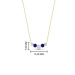 Load image into Gallery viewer, 0.50-carat-five-stone-round-diamond-pendant-necklace-with-sapphire-in-FD-PD11130ROGSABL-0.50CT-NL-YG
