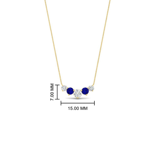 0.50-carat-five-stone-round-diamond-pendant-necklace-with-sapphire-in-FD-PD11130ROGSABL-0.50CT-NL-YG